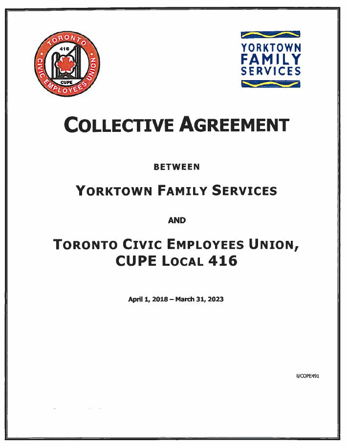 Collective Agreements TCEU Local 416