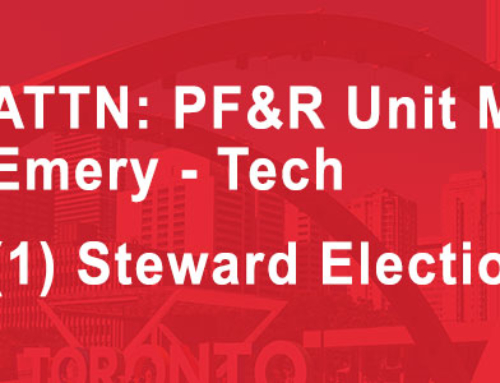 PF&R Shop Steward Nomination – Emery Tech