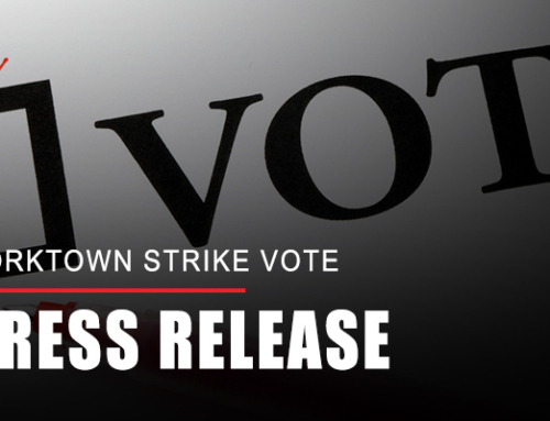 Yorktown Strike Vote Press Release